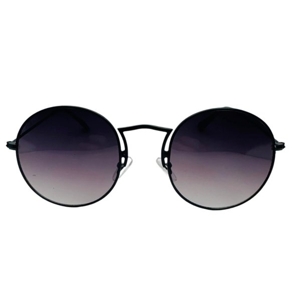 9308 | Black Lens Circle Sunglasses - Picture 1 of 5